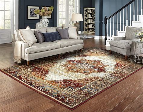 Luxury Distressed Rugs For Living Room 8x10 Red Rug Prime