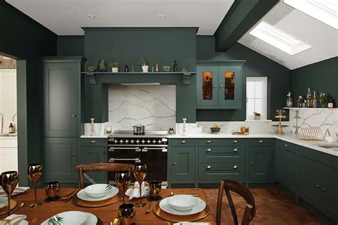 Dark Green Kitchen Cabinets