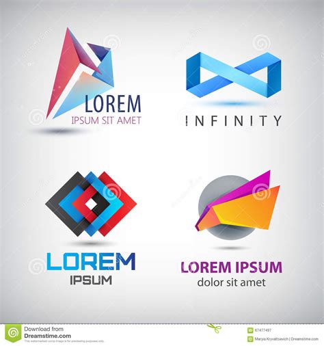 The current status of the logo is active the above logo design and the artwork you are about to download is the intellectual property of the copyright and/or trademark holder and is offered. Vector Set Of Abstract Colorful Ribbon, Origami Logos ...