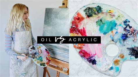 Painters like da vinci and monet would use oil paint on canvas it is a matter of judgment for the artist in question. ACRYLIC vs OIL Painting | Differences, Pros & Cons - YouTube