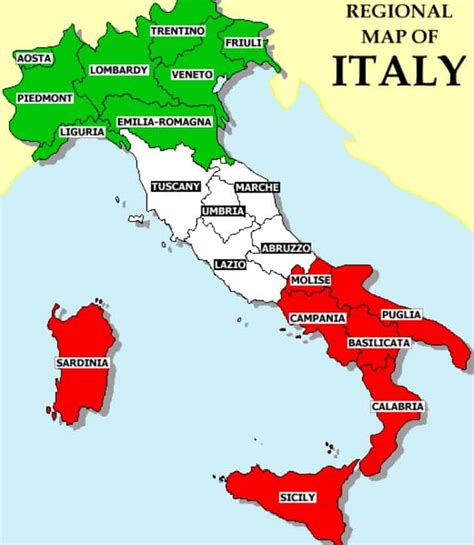Italy Regions Map Italy Map Map Of Italy Regions Detailed Map Of Italy Porn Sex Picture