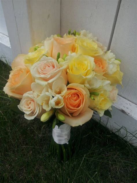 Peach And Coral Wedding Bouquets Dahlia Floral Design Coral Flower