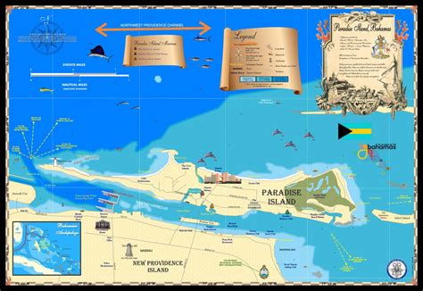 Paradise Island Map Island Map Store