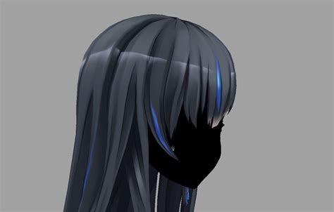 Anime hair 19 3d model. 3D Hair anime girl 01 low poly rigged | CGTrader