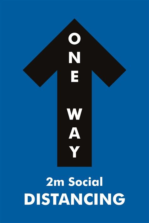 One Way System 2m Social Distancing