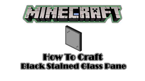 How To Make Black Stained Glass Pane In Minecraft ব্ল্যাক স্টেইনড