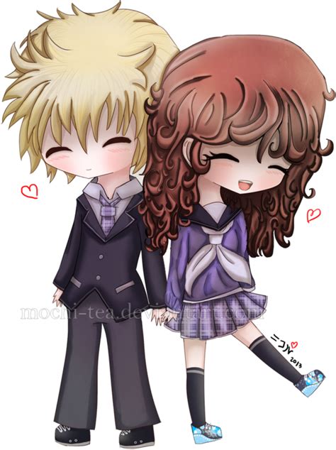 Anime Chibi Couple Hugging Anime Cute Couple X Png Download