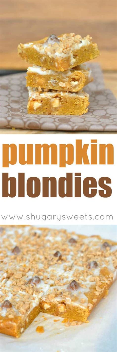 Pumpkin Blondies Shugary Sweets