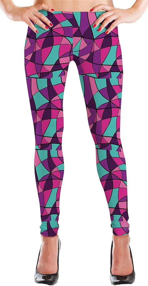 Myleggings Highwaisted Leggings Stain Glass Leggings Xl At Amazon