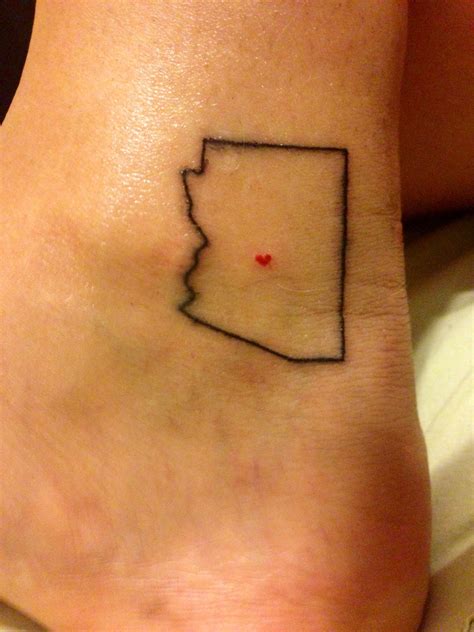 Arizona State Outline Tattoo Move That Heart A Hundred Miles South