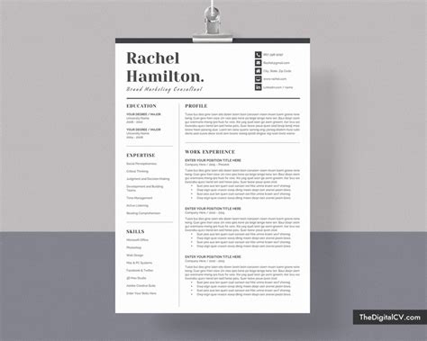 Teacher cv template whether youre just starting out as a teacher or have got a great track record behind you our teacher cv template is designed to help you get your next big break. Professional Resume Template, Cover Letter, Curriculum ...