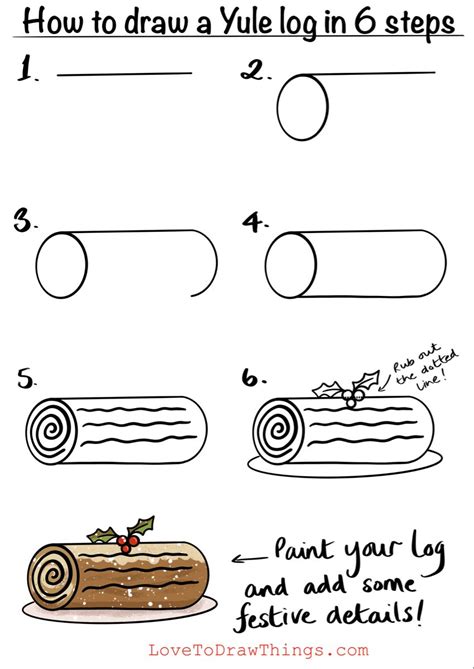 Https://techalive.net/draw/how To Draw A Yule Log