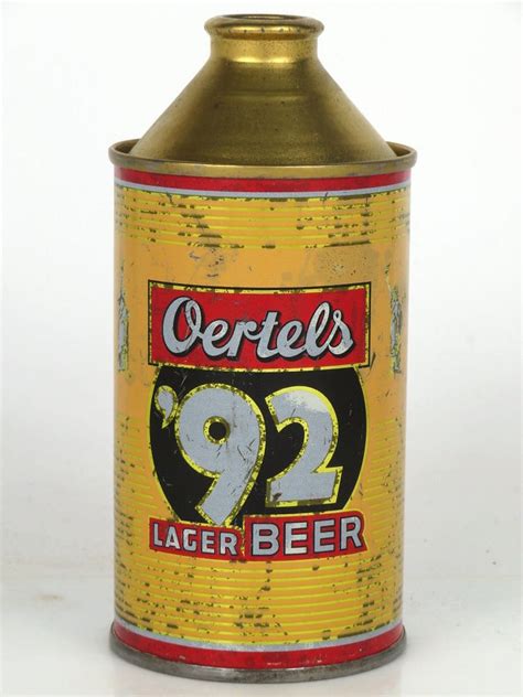 1953 Oertels 92 Lager Beer 12oz Cone Top Can 175 23 Louisville