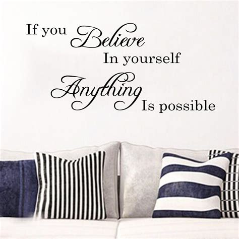 Hi Shop Calcoman As De Pared Con Texto En Ingl S If You Believe Yourself If You Believe