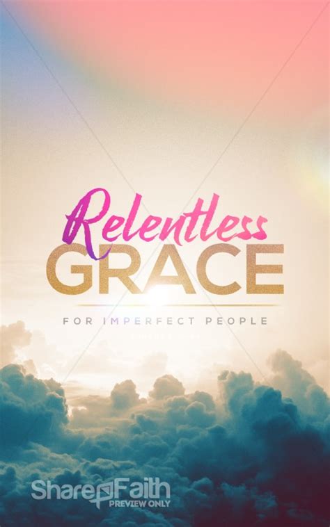 Relentless Grace Church Bulletin Sermon Bulletin Covers