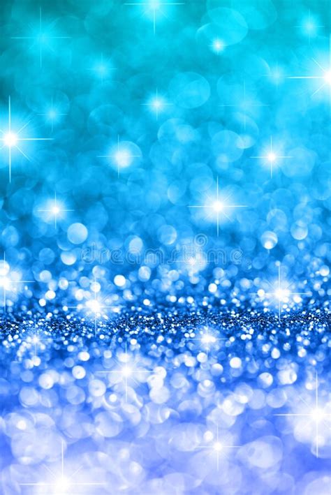 Blue Glitter Stars Background Stock Image Image Of Bokeh Glowing