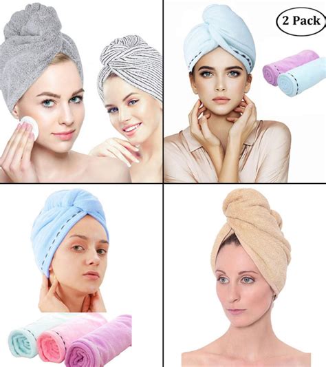 Microfiber Hair Towel3 Packs Hair Turbans For Wet Hair Drying Hair