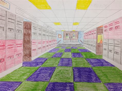 Jasmines Art Blog School Hallway Drawing