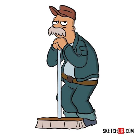How To Draw Scruffy The Janitor Step By Step Drawing Tutorials