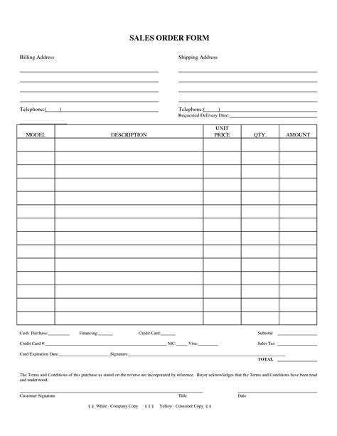 sales forms | Sales Order Form - DOC - DOC | Projects to Try ...