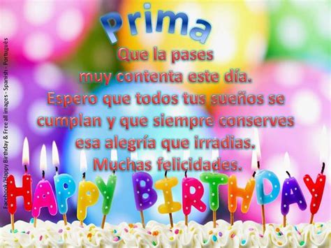 ┌iiiii┐felíz Cumpleaños┌iiiii┐prima Spanish Birthday Wishes