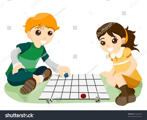 Children Playing Board Games Vector Stock Vector 16549546 Shutterstock