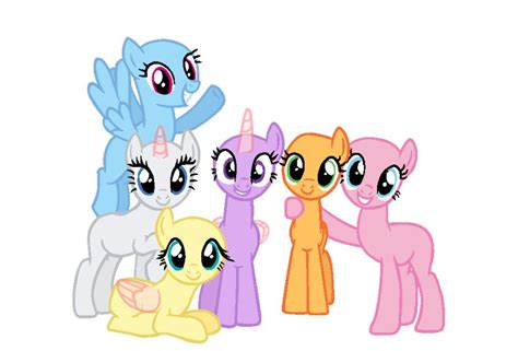 The Mane Six Mlp Bases Drawing Tips Girl Drawing Drawing Reference