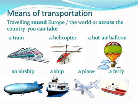 Ppt Means Of Transportation Powerpoint Presentation Free Download