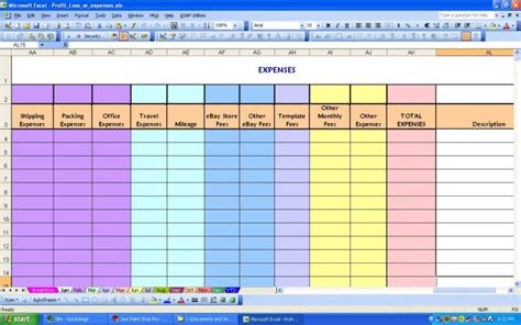 Excel Spreadsheet For Bills With Excel Template For Bills Spreadsheet