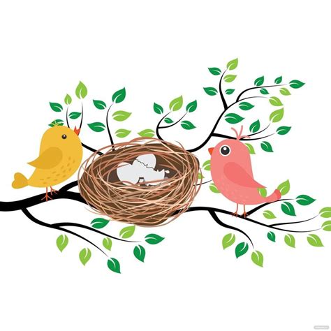 Bird Nest Vector In Illustrator Svg  Png Eps Download