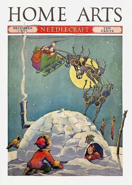 order now vintage christmas magazine cover from home arts 1937 christmas cards from douglas e