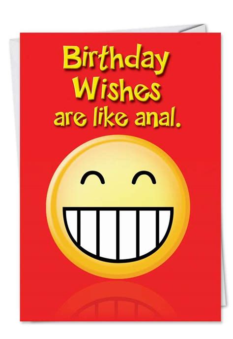 Wishes Like Anal Birthday Card