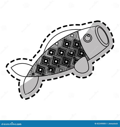 Isolated China Fish Decoration Design Stock Vector Illustration Of