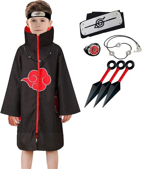 Buy Kids Akatsuki Uniform Cloak Itachi Uchiha With Naruto Halloween