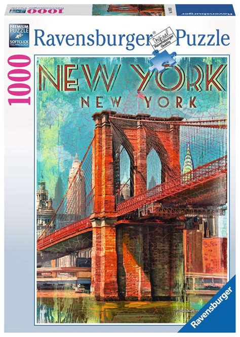 Retro New York 1000pc Adult Puzzles Puzzles Products Uk