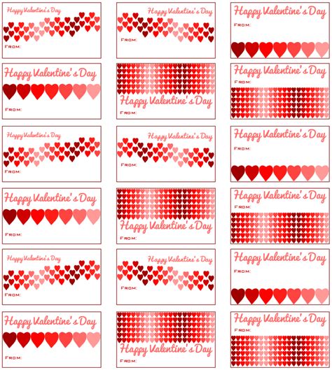 Free Printable Valentine Tag Template Printable Templates