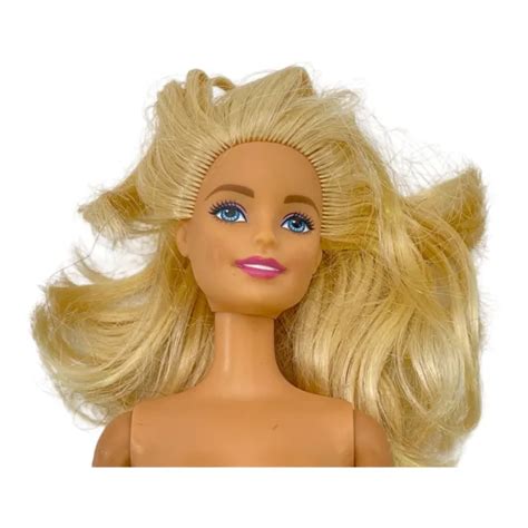 Barbie Doll Blonde Hair Blue Eyes Bendable Knees Head Body