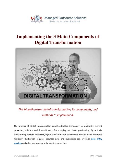Ppt Implementing The 3 Main Components Of Digital Transformation