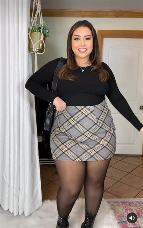 Stockings Outfit Plus Size Plaid Skirt Outfit Plus Size Plus Size
