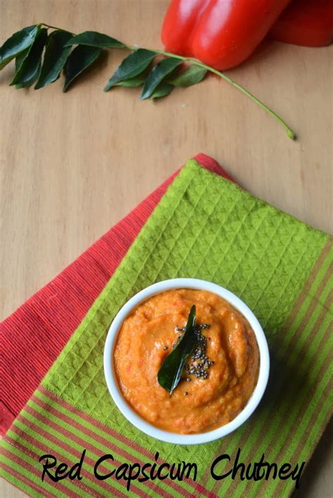 Palakkad Chamayal Red Capsicumbell Pepper Chutney Easy Side Dish