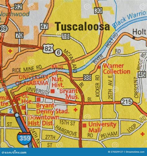 Map Image Of Tuscaloosa Alabama Stock Image Image Of Tuscaloosa