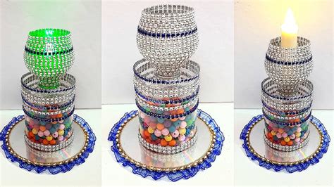 How To Make Showpiecetealight Holder From Plastic Bottle Best Out Of