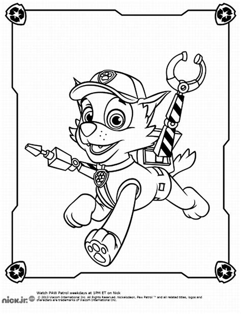 By best coloring pagesjanuary 2nd 2018. Rocky - Paw Patrol Coloring Pages | Paw patrol coloring ...
