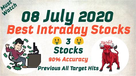 Best Intraday Stocks For 08 July 2020 Best Intraday Trading Stocks