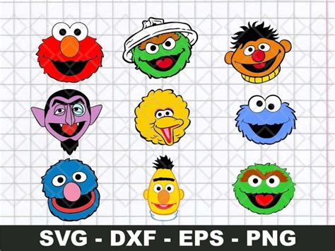 Sesame Street Characters SVG | Vectorency