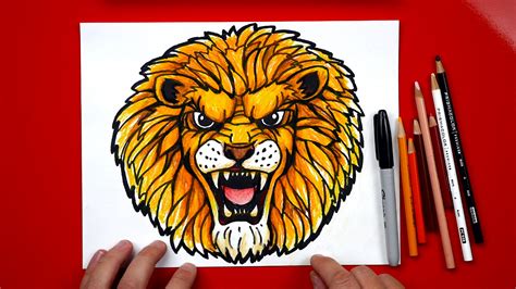 How to draw a lion tutorial for lovers of drawing and children! How To Draw A Realistic Lion - Art For Kids Hub