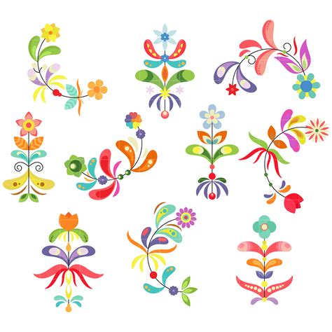 Flower Patterns Arts Set Semi Exclusive Clip Art Set For Digitizing and More | Semi Exclusive ...