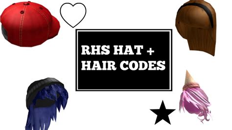 Roblox hair codes and ids list. Hair + Hat Codes RHS Roblox + 2 BONUS OUTFITS! - YouTube