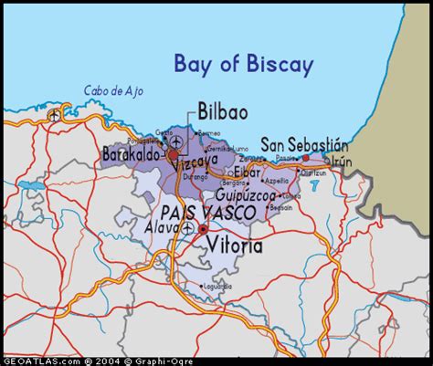 Map Of Basque Country Spain Pais Vasco Map