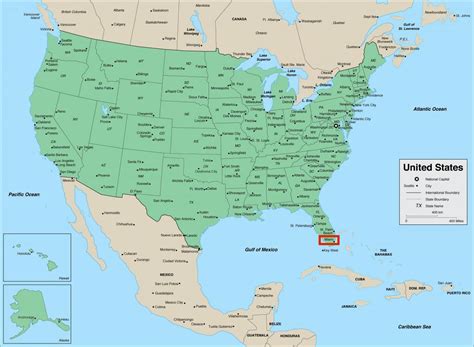 Miami Mapa De Estados Unidos Miami En El Mapa De Estados Unidos Florida Usa